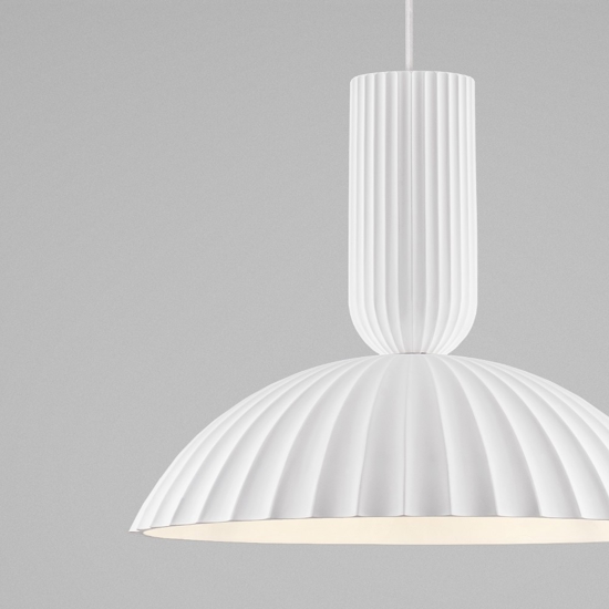 Lampadario per cucina moderna con paralume circolare in gesso