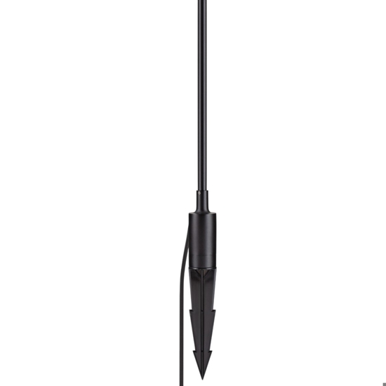Lampione con picchetto luce da giardino nero led 6w 3000ksottile