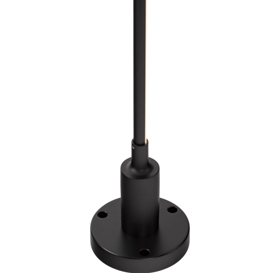 Lampione con picchetto luce da giardino nero led 6w 3000ksottile