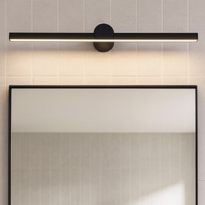 Applique nero squadrato per specchio da bagno 12w 3000k