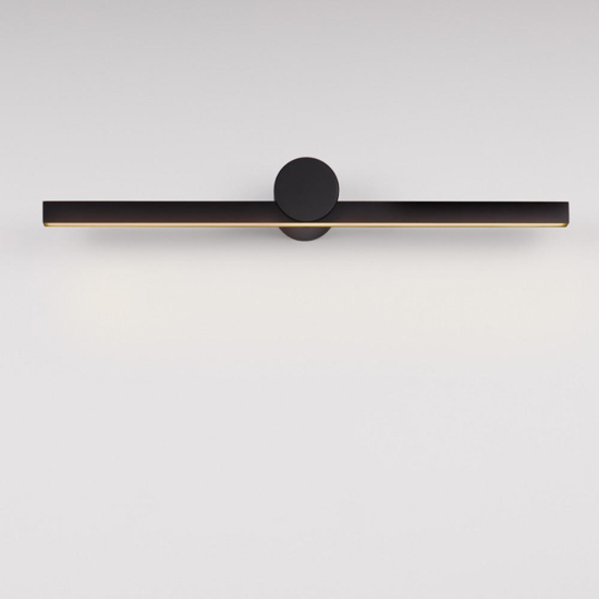 Applique nero squadrato per specchio da bagno 12w 3000k