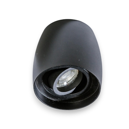 Faretto nero da soffitto orientabile moderno