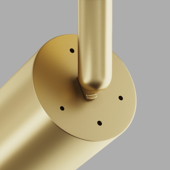 Faretto da incasso focus a soffitto cilindro oro orientabile maytoni