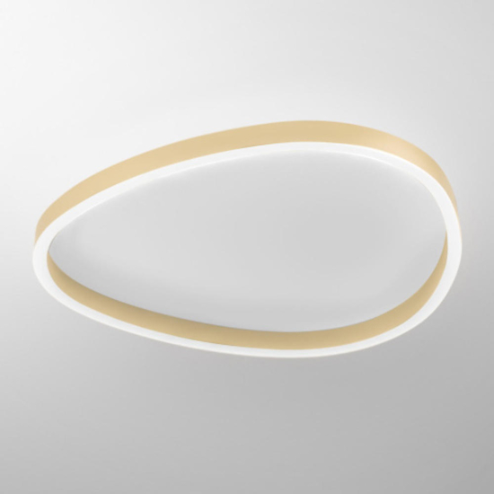 Gea luce plafoniera ecaris beige tonda moderna led 60w cct