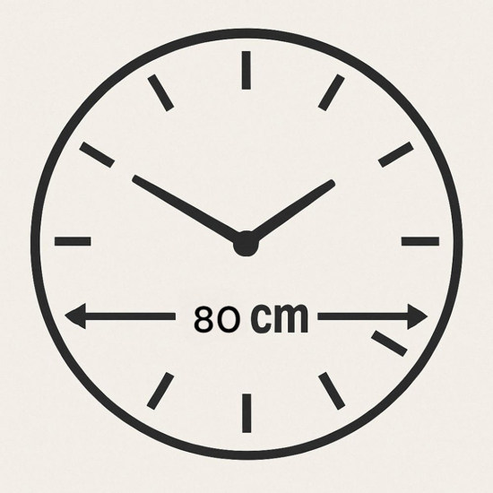 Orologio design moderno 80cm resina effetto marmo-vetro-legno