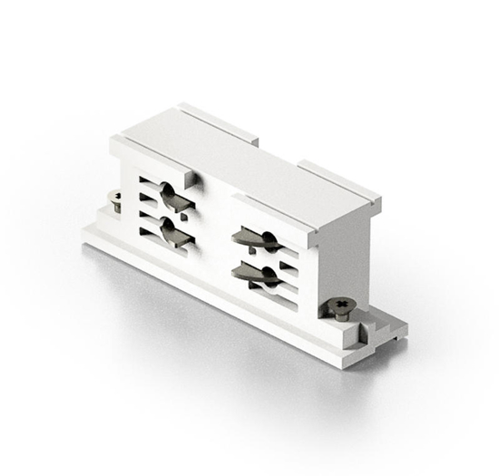 Giunto lineare bianco per connessione elettrica meccanica binario trifase gea luce