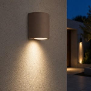 Applique per esterno moderno marrone corten gea luce