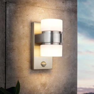Applique da esterno moderna led 3000k alluminio ip44 sensore di movimento
