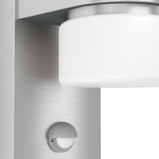 Applique da esterno moderna led 3000k alluminio ip44 sensore di movimento