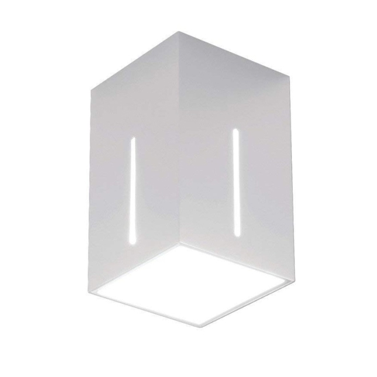 Faretto da soffitto e27 parallelepipedo bianco fp