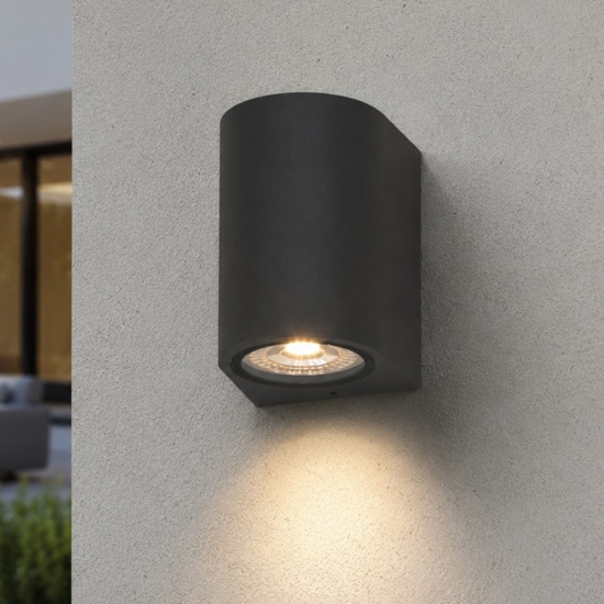 Top light applique per esterno balcone moderna nera ip65