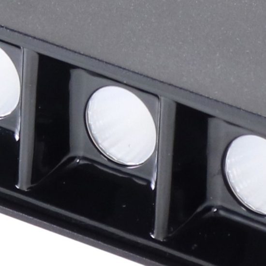 Lampadario per scrivania ufficio nero led 40w 3000k fp