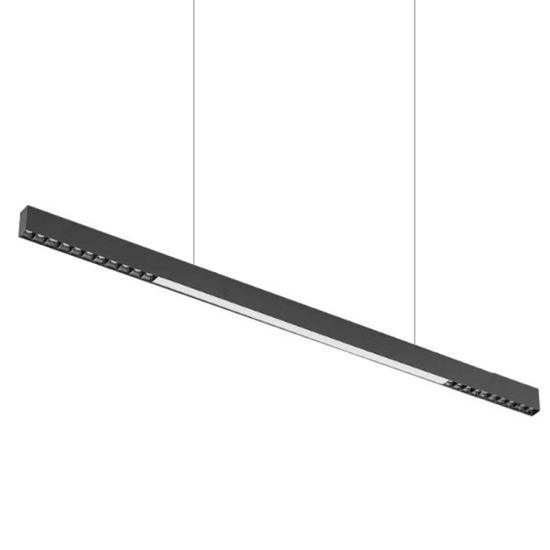 Lampadario per scrivania ufficio nero led 40w 3000k fp