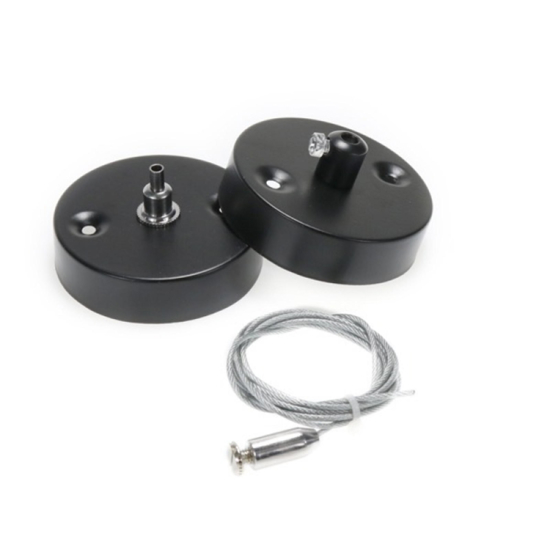 Lampadario per scrivania ufficio nero led 40w 3000k fp