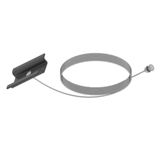 Accessorio kit cavo e staffa nero per binario monofase a sospensione