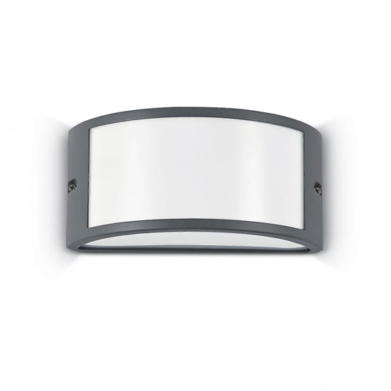 Rex-1 ap1 applique da esterno curvo ip44 antracite ideal lux
