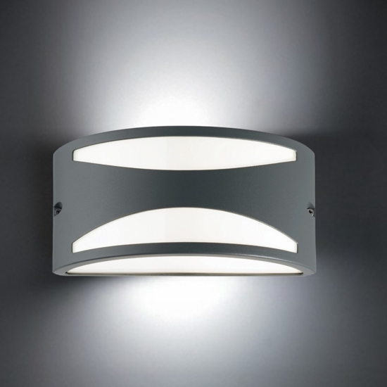 Rex-3 ap1 applique per esterno curva antracite ideal lux