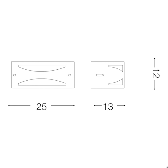 Rex-3 ap1 applique per esterno curva antracite ideal lux