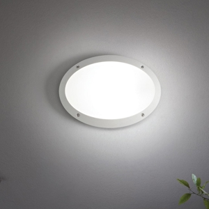 Medea-1 ap1 applique da esterno in resina ideal lux ovale bianco ip66