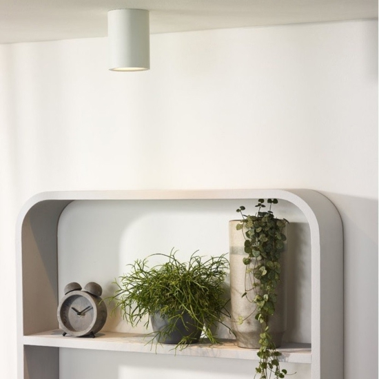 Faretto dimmerabile cilindro da soffitto bianco