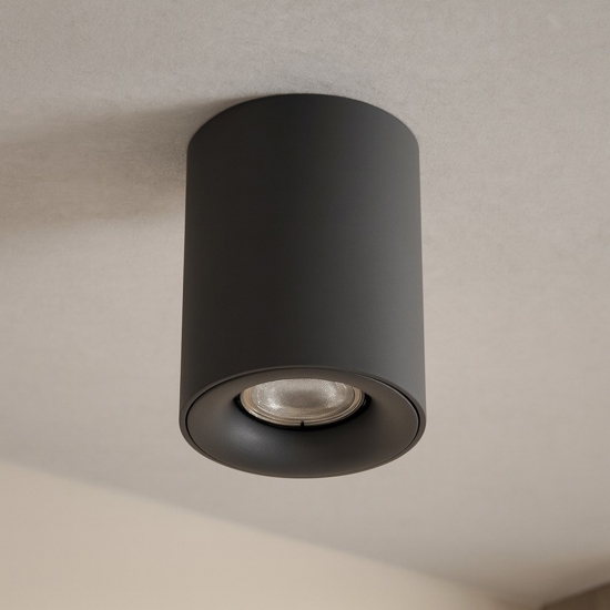 Faretto dimmerabile da soffitto cilindro antracite