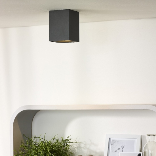 Faretto cubo da soffitto 4.5w 3000k dimmerabile grafite