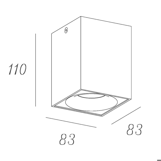 Faretto cubo da soffitto 4.5w 3000k dimmerabile grafite