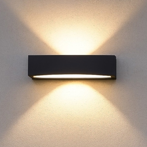 Applique da esterno andromeda ap2 nero ideal lux rettangolare