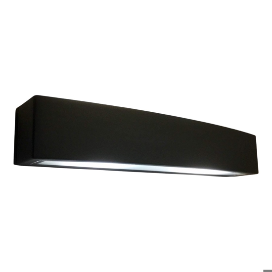 Applique da esterno andromeda ap2 nero ideal lux rettangolare