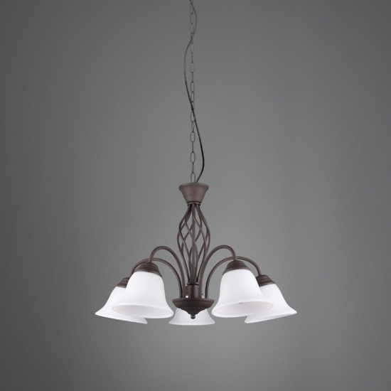Lampadario per camera da letto effetto ferro battuto