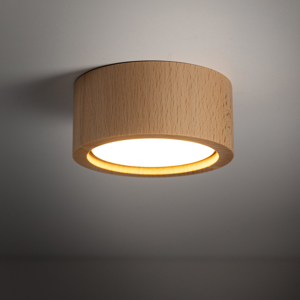 Plafoniera di legno rotonda stile scandinavo