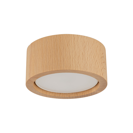 Plafoniera di legno rotonda stile scandinavo
