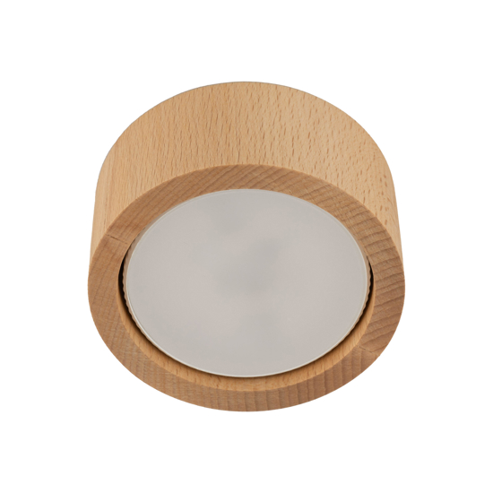 Plafoniera di legno rotonda stile scandinavo