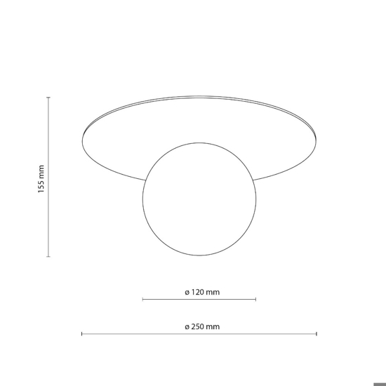 Plafoniera beige sfera di vetro bianca moderna