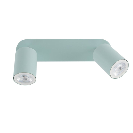 Plafoniera verde menta luci orientabili per cucina