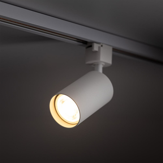 Binario monofase 200cm bianco con mix faretti gu10 gx53 220v