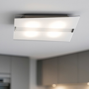 Plafoniera moderna toplight in vetro 50cm design rettangolare