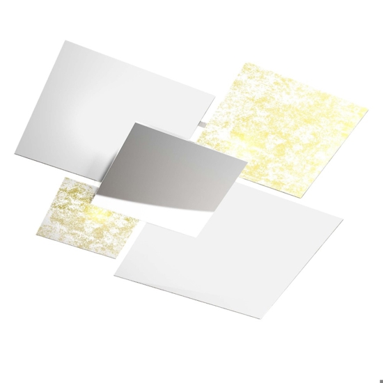 Top light shadow plafoniera da cucina moderna 90cm vetri bianco foglia oro