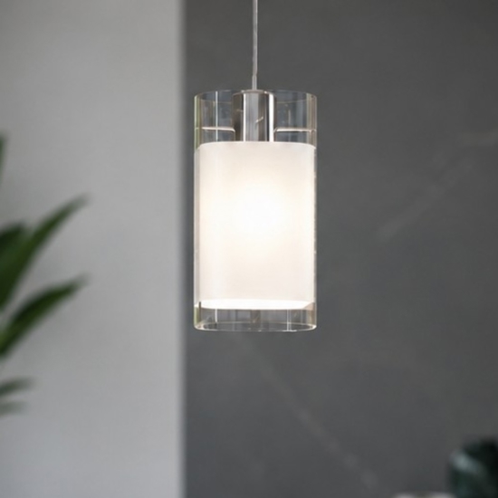 Lampada a sospensione vetro bianco quadrata top light