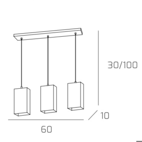 Lampadario per cucina vetri bianchi toplight crazy