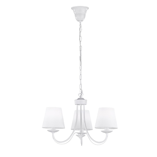 Lampadario per camera da letto paralumi in tessuto bianco