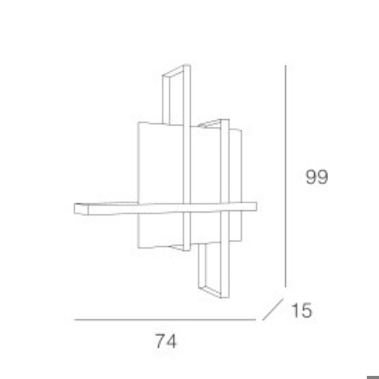 Toplight cross plafoniera per cucina moderna bianco large rettangolare