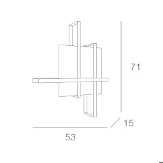Toplight cross plafoniera medium da cucina bianca design rettangolare