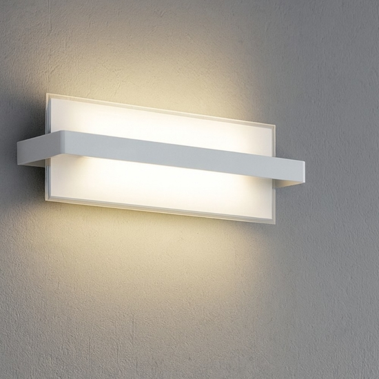 Applique da parete moderna vetro bianco toplight cross