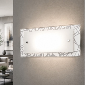 Top light stripes grande applique a parete vetro decorato