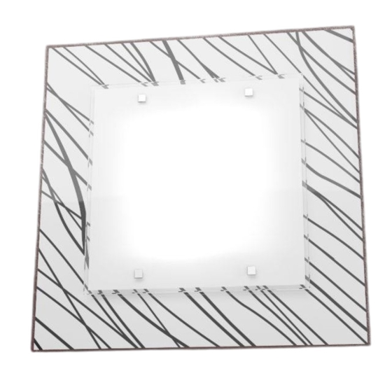 Toplight illuminazione scraps plafoniera per camera da letto quadrata