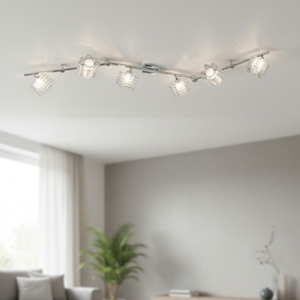 Plafoniera lampada da soffitto con faretti di vetro top light rubik