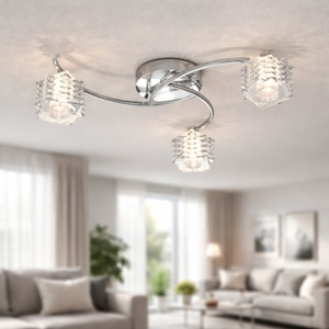 Plafoniera moderna per salotto in vetro top light rubik