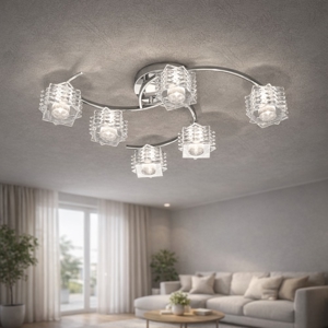 Top light rubik plafoniera con faretti n vetro orientabili