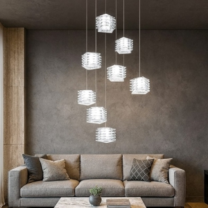 Lampadario moderno di cristallo rubik top light